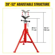 Adjustable Pipe Stand 28 to 52 Inch Height 2500 LB Capacity Folding Steel Jack