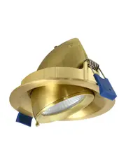 City III LED Recessed Gimble CCT 92mm Cut Out Downlight in Brass