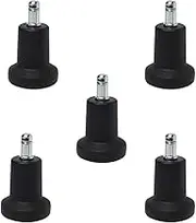 5PCS High Profile Bell Glides 2.5" Replacement Office Desk Chair or Stool Swivel Caster Wheels,Easy Conversion from Wheeled Casters to Stationary Feet to Protect Wood or Hardwood Floor