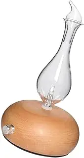 Elegant Wood Grain Nebulizer for Waterless Aromatherapy Essential Oil Diffuser for Home and Office, Type B