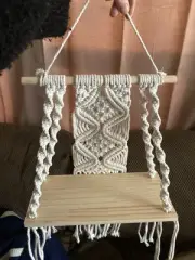 macrame wall hanging shelf, a decorative and functional piece made using macrame