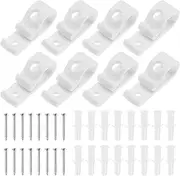 SING F LTD 8PCS Roller Blind Safety Clips Plastic Roman Roller Blind Chain Cord P Clips for Vertical Roman Roller Venetian Honeycomb Shade Blinds White