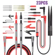 23in1 Electrical Multimeter Test Leads Kit Probe Banana Plug Alligator Clip New