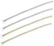 [WESIEVYA] 2 Pairs Low Back Bra Straps Extension Buckle Decorative Bra Shoulder Straps for Dress