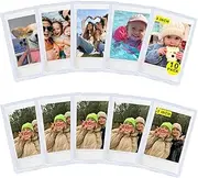 [CAIYOULE] Mini 3 inch Magnetic Pocket Picture Frame, 10 Pack Polaroid Magnets for Refrigerator, 2.5 x 3.5 Small Wallet Size Picture Frames Photo Holder，White