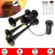 4 Trumpet 12V 185db Train Air Horn with Air Compressor Kit For Car Truck Boat