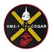 3" MARINE CORPS HMX-1 NIGHTHAWKS CDQAR QUAL PVC HOOK & LOOP PATCH