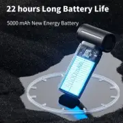 Mini Fan Portable 5000mAh 5 speeds Strong wind Handheld Pocket for Ourdoors