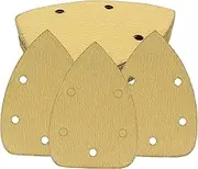 Cionyce 50 Pcs 180 Grit Mouse Detail Sander Sandpaper 5 Hole Mouse Sandpaper Hook and Loop Sander Pads Sanding Sheets for 140mm Sanding Machine (Yellow)