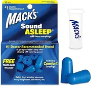 Mack’s Sound Asleep Soft Foam Earplugs, 12 Pair – 32dB High NRR, Comfortable Ear Plugs for Sleeping, Snoring, Travel and Noisy Neighbors