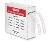 Uline Hook and Loop Dots Combo Pack Adhesive Back- 1/2" White - 200 sets per box