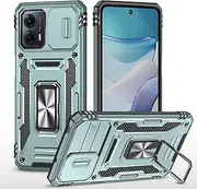 [YBROY] Case for Motorola Edge 30 Pro, Soft TPU + Hard PC, Full Body Rugged Shockproof Case, Stand Function, Anti-Scratch Cover for Motorola Edge 30 Pro.(Cangling Green)