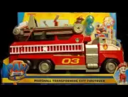 New PAW Patrol Movie Marshall Transformed City Fire Truck Play Set