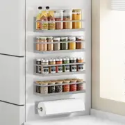 Magnetic Spice Rack For Refrigerator Fridge Shelf Kitchen Spice Organizer Gre...