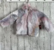 Girls Faux Fur Plush Jacket Size 18months