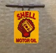 METAL O SCALE HANGING BUILDING 1:18 SHELL OIL GAS STATION SIGN LAYOUT DIORAMA