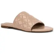 NEW RAYE REVOLVE BEIGE QUILTED SLIP-ON SANDALS 10