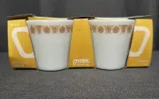 Pyrex Coffee Cup Mug Butterfly Gold D Handle Vintage Milk Glass NOS