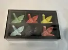 Ceramic Chopsticks Holder 6 Piece Chopstick Rest Folded Origami Crane Design