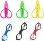 6 Pcs Mini Scissors Set Foldable Scissors Keychain Travel-Sized Tiny Small Sciss