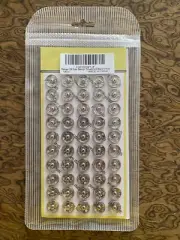 Rust Proof Brass Sew On Press Studs Silver & Black Package 100 NEW SEALED