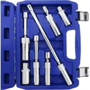 7PCS 3/8" Drive Magnetic Swivel Spark Plug Socket Set Thin Wall Socket Extension