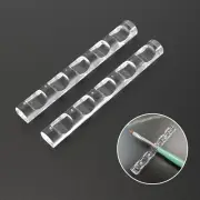 2 Pcs Crystal Bar Pen Holder, Acrylic Nail Art Painting Pen Brush Stand for Draw