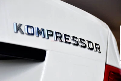 NEW MERCEDES BENZ KOMPRESSOR REAR BOOT BACK CHROME BADGE CLK SLK CLS ML SL