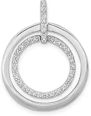 [Diamond2Deal] Women's 925 Sterling Silver Diamond Pendant for Necklace