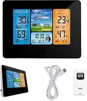 Weather Station Wireless Australia with Outdoor Sensor, Atomic Clock, Indoor/Outdoor Thermometer & Hygrometer, 60M Range