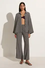 Monforte Pant Toscano Stripe Black - Final Sale