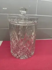 Vintage Bohemia Czech Republic Brilliant Cut Crystal Glass Ice Bucket/Cookie Jar