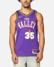 [Nike] Nike Kevin Durant Phoenix Suns #35 City Edition 2024/25 Nike Dri-fit Nba Swingman Jersey Field Purple - Size S S Field Purple
