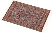 Generic Doll House Welcome Mat, Dollhouse Carpet Rectangle 9.8cmx16.5cm Life Scene Carpet Mini Weaving Rug for 1/12 Scale Dollhouse