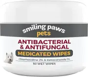 - Antibacterial & Antifungal Wipes for Dogs & Cats (With Chlorhexidine & Ketocon
