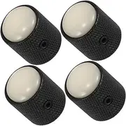 Abaodam 4pcs Metal Volume Control Knobs for Electric Guitar and Bass Enhance Musical Expression Suitable for Performances and Recordings