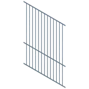 ProtectorAl 1201-2400W x 1200H Deep Ocean Flat Top Square Picket Pool Fence Panel Raked 16-30º