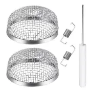 2 Pack Flying Insect Screen Stainless Steel RV Furnace Vent Cover Mesh with8148