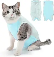 SlowTon Cat Surgery Recovery Suit - Hair Resistant Kitten Onesie for Cats After Surgery, Cone E Collar Alternative for Female Male Cats, Surgical Spay Recovery Suit for Abdominal Wound Skin Diseases