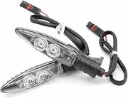Motorcycle Front or Rear Turn Signal Indicator Light Blinker For HP4 S1000R S1000RR S1000XR F700 F800 GS(WHITE)