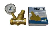 AVG PRV20F Inline ¾” 20mm Pressure Reducing Valve 250-650kPa with Gauge, Reg