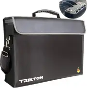 Fireproof Document Safe Bag with Tsa-Lock, Holds Legal Size Files, XXL Black 18X