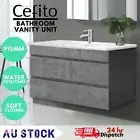 Cefito Vanity Unit Wall Mounted Bathroom Storage Cabinet with Basin 915mm Grey
