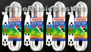 (4) 12' ft Electric AC Extension Cord 3 Outlet Splitter Adapter Power Cord Cable