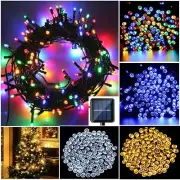 Solar Fairy String Lights 100/200/400 LED Outdoor Garden Christmas Party Decor