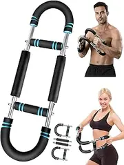 Twister Arm Trainer Chest Workout - 45-100lb Adjustable Chest Workout Equipment, Arm Trainer for Men, Portable Power Twister Bar, Detachable Design, Fitness Anywhere, Full Body Muscle Trainer