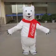 Adults Advertising Polar Bear Mascot Costume Suit Cosplay Dress Party Dress
