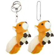 Key Squirrel Plush Keychains Squirrel Plush Keyring Cartoon Key Holder