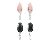 Keychain Portable Mini Power Bank Emergency Pod Charger For Phone 1500mAh Type-c - Pink Apple