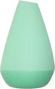 [e.l.f.] Angled Silicone Face Sponge, Angled Design For Cream & Liquid Blush, Bronzer, Foundation & Concealer, Blend & Bounce, Latex Free Foam, 1-Pack, Green